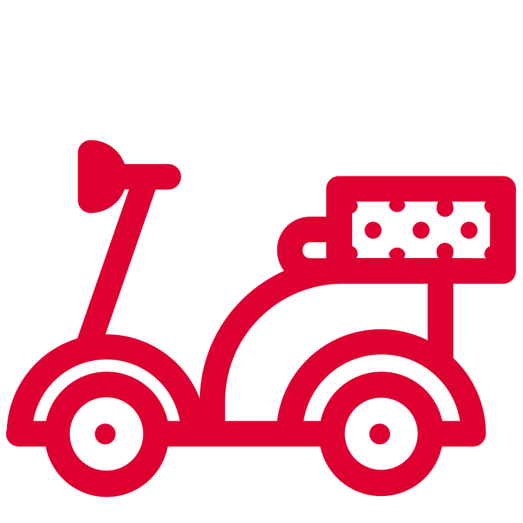 Red scooter icon